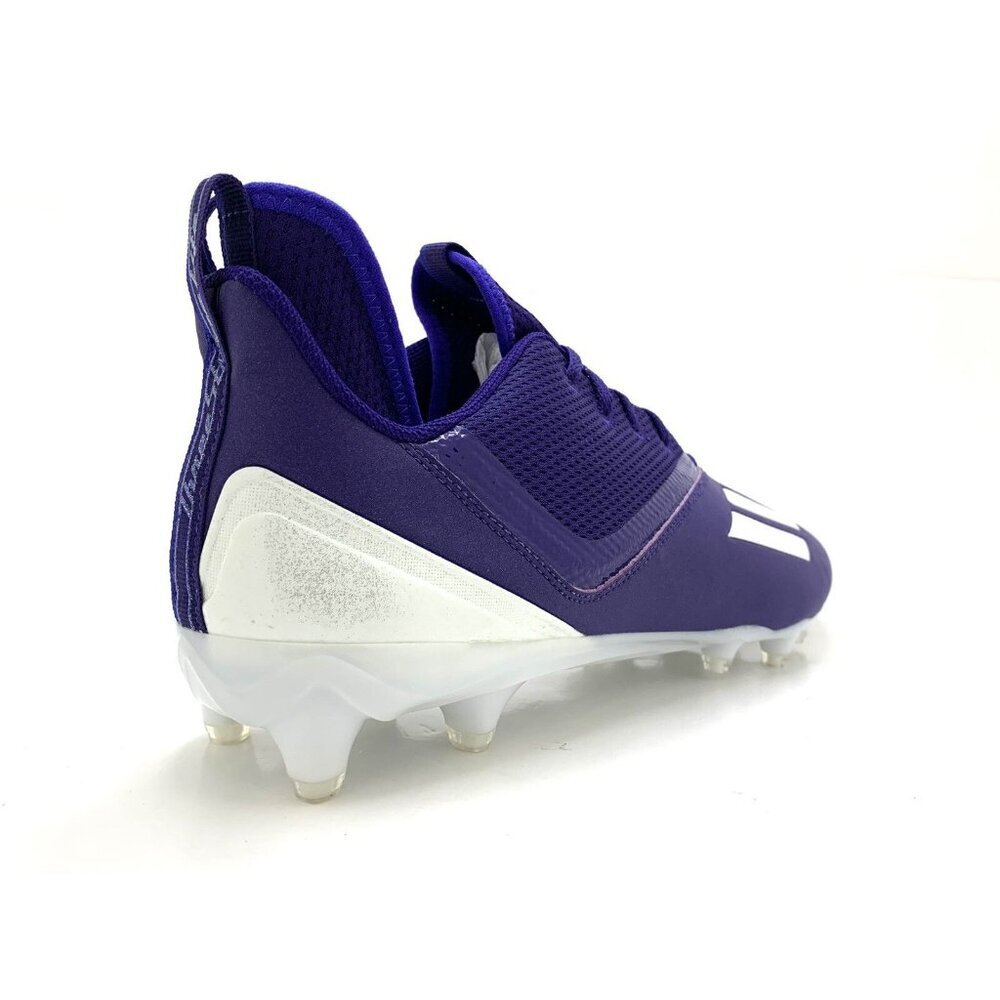 Adidas Men's Adizero Scorch Football Cleats Purple White Lace Up FX4253 Size 15 - Picture 5 of 12